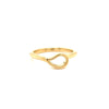 18kt Yellow Gold Diamond Interlocking Teardrop Ring