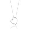 10kt White Gold Heart Necklace