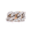 18kt White Gold Diamond Curb Link Ring