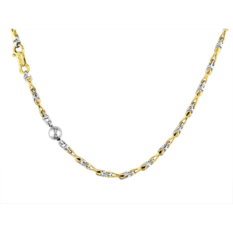 Sauro 18kt Yellow & White Gold Figure 8 Link Necklace