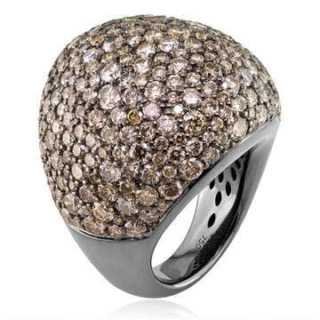 18kt White Gold Blackened Diamond Ring