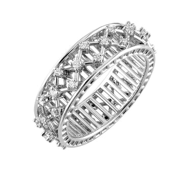 18kt White Gold Diamond Zig Zag Ring