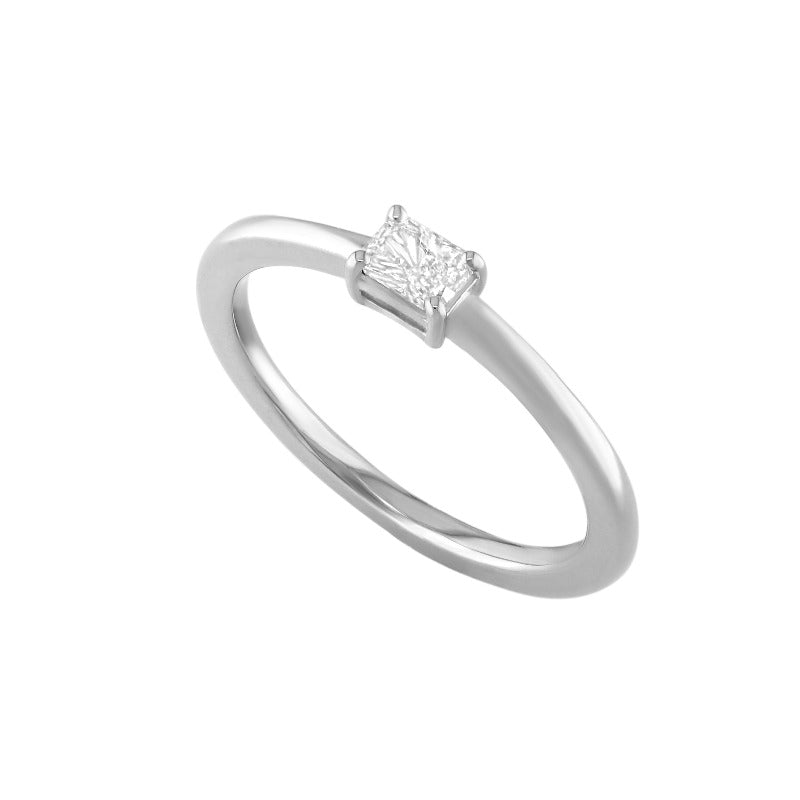 14kt White Gold Radiant Cut Diamond Ring