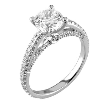 18kt White Gold Optic Set Diamond Ring