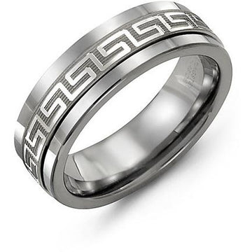 7mm Cobalt 14K White Gold Ring