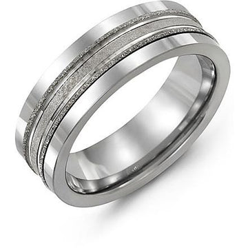 7mm Cobalt 14K White Gold Ring
