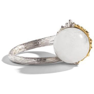 Michael Aram Butterfly Gingko Moonstone & Diamond Ring
