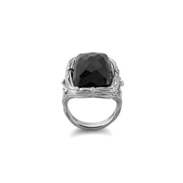 Michael Aram Enchanted Forest Hematite & Diamond Ring