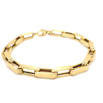 14kt Yellow Gold Short Link Paperclip Bracelet