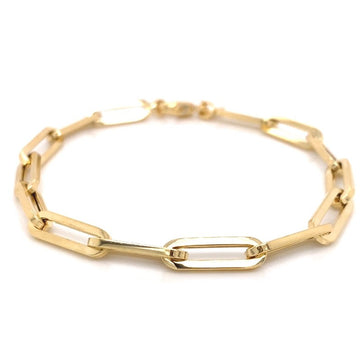 14kt Yellow Paperclip Bracelet
