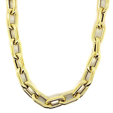 18kt Yellow Gold Puff Paperclip Necklace