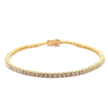 18kt Yellow Gold 2.90ct Diamond Tennis Bracelet