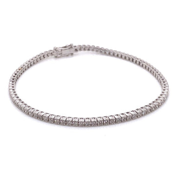 18kt White Gold 1.93ct Diamond Tennis Bracelet