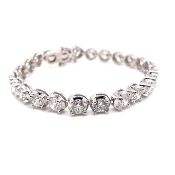 18kt White Gold 15.28ct Diamond Tennis Bracelet