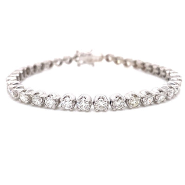 18kt White Gold 5.77ct Diamond Tennis Bracelet