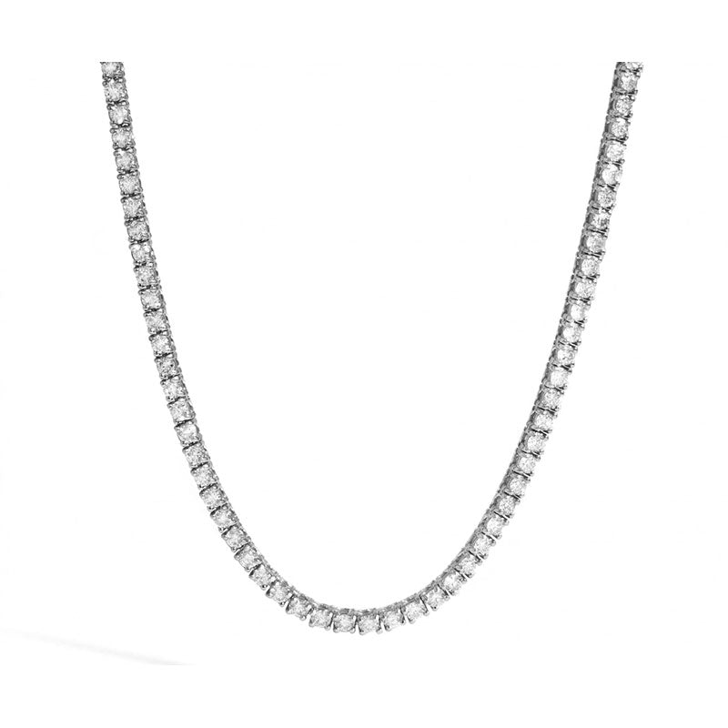 18kt 10.29ct Diamond Tennis Necklace
